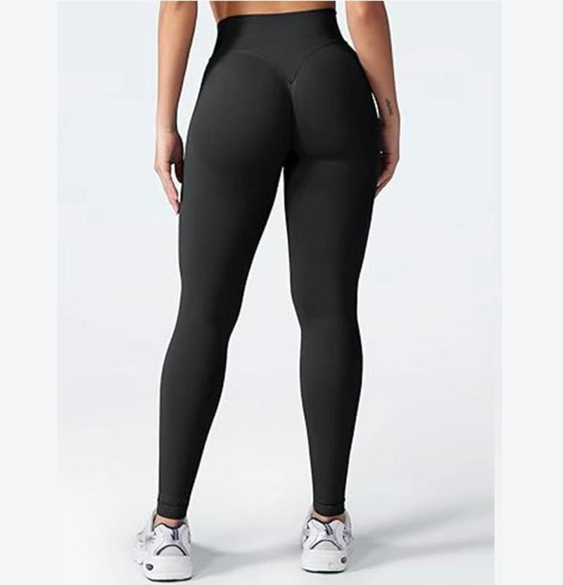 NOVIRA Sport Women'S Plain High Waist Sports Leggings, High Stretch Seamless Tummy Control Yoga Leggings, Ladies Sportswear for Indoor Outdoor Wear, Gym Activewear, Tight Leggings, Workout Clothes Women