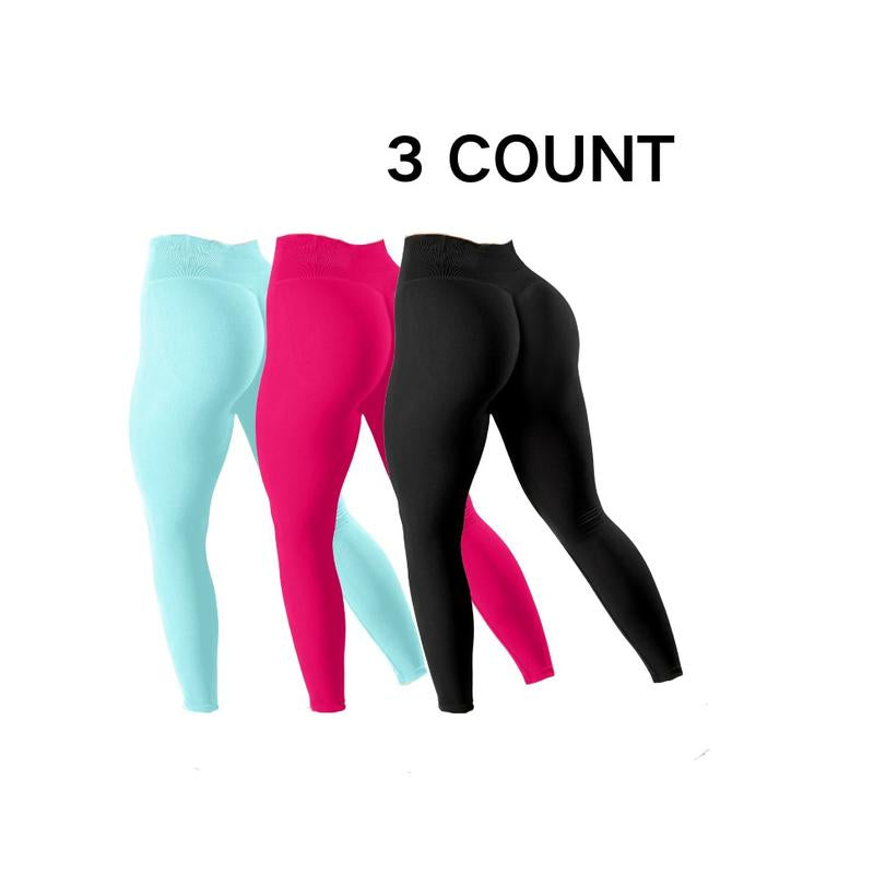 NOVIRA Sport Women'S Plain High Waist Sports Leggings, High Stretch Seamless Tummy Control Yoga Leggings, Ladies Sportswear for Indoor Outdoor Wear, Gym Activewear, Tight Leggings, Workout Clothes Women