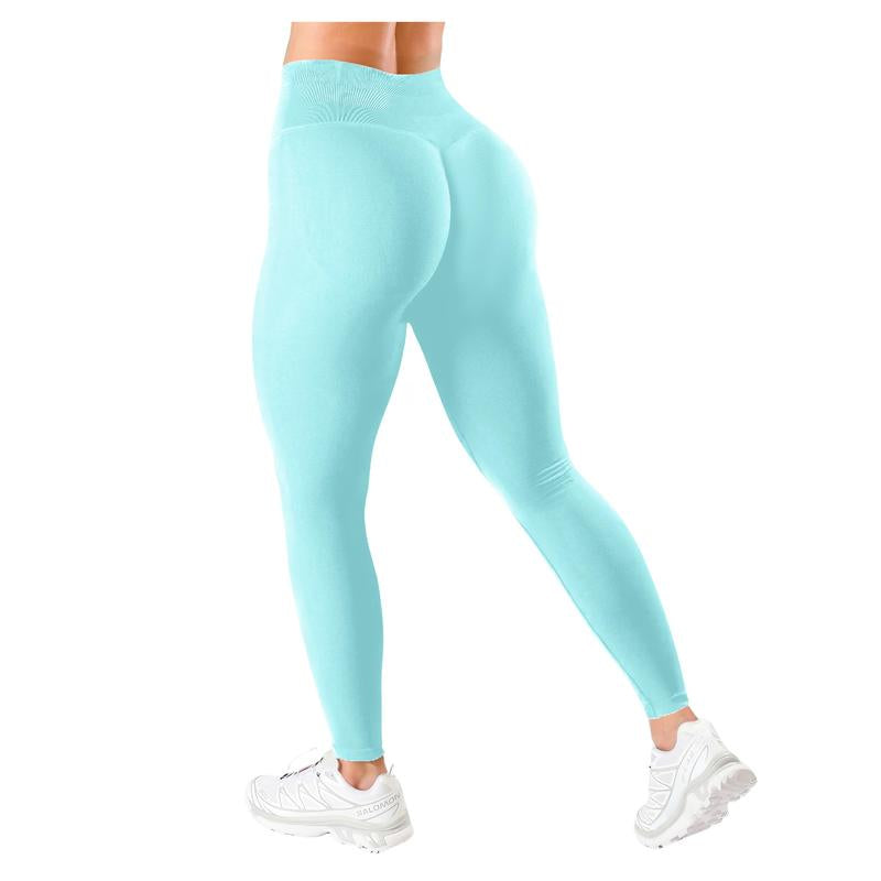 NOVIRA Sport Women'S Plain High Waist Sports Leggings, High Stretch Seamless Tummy Control Yoga Leggings, Ladies Sportswear for Indoor Outdoor Wear, Gym Activewear, Tight Leggings, Workout Clothes Women